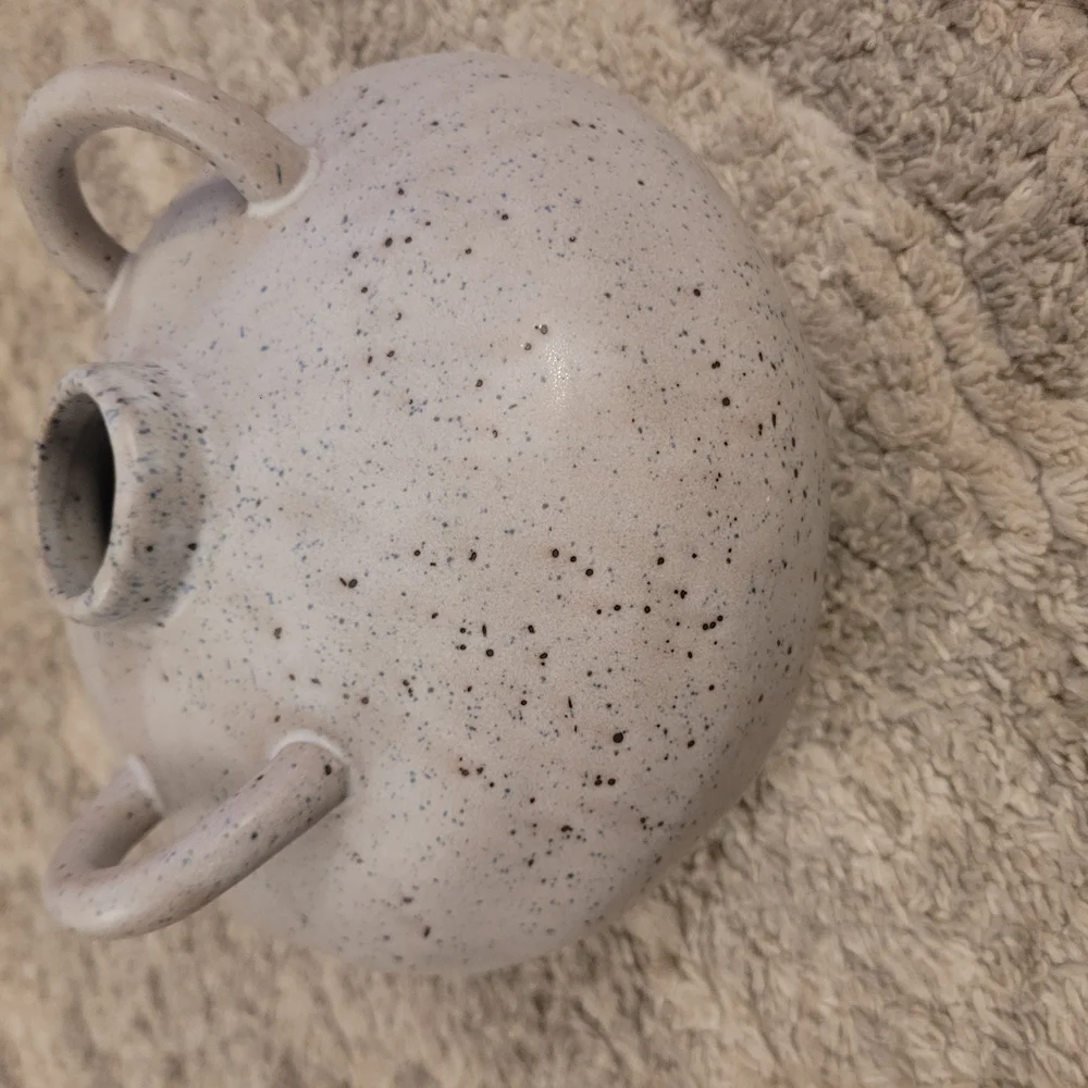 Target White and Black Ceramic Art Vessel
